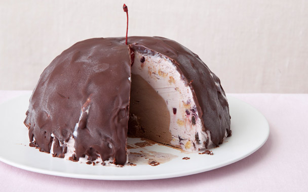 chocolate cherry bombe