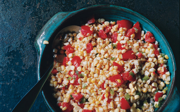 corn-and-tomato scramble