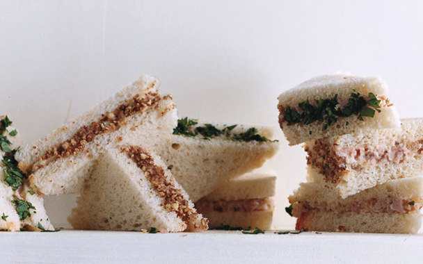 ham and pecan tea sandwiches