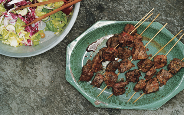 cumin-scented beef kebabs