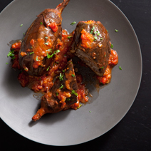 lebanese style stuffed eggplant