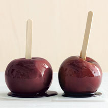 red wine caramel apples