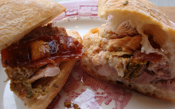 roast pork sandwich from Porchetta