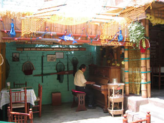 Sonia, a makeshift restaurant in Peru